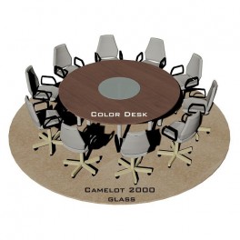 Camelot 2000 Glass стол для переговоров и конференций со стеклом на 10 человек