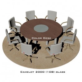 Camelot 2000 (108) Glass стол для переговоров и конференций со стеклом на 8 человек