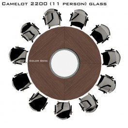 Camelot 2200 Glass стол для переговоров и конференций со стеклом на 11 человек