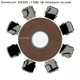 Camelot 2200 (108) Glass стол для переговоров и конференций со стеклом на 8 человек