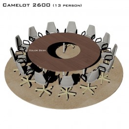 Camelot 2600 стол для переговоров и конференций без стекла на 13 человек