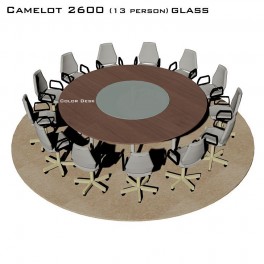 Camelot 2600 Glass стол для переговоров и конференций со стеклом на 13 человек