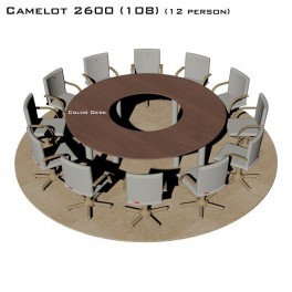 Camelot 2600 (108) стол для переговоров и конференций без стекла на 12 человек