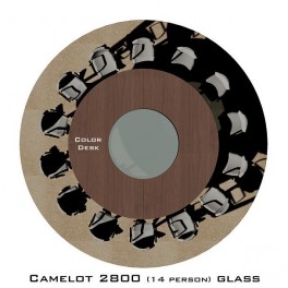 Camelot 2800 Glass стол для переговоров и конференций со стеклом на 14 человек