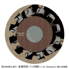 Camelot 2800 (108) Glass стол для переговоров и конференций со стеклом на 12 человек