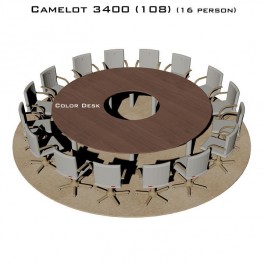 Camelot 3400 (108) стол для переговоров и конференций без стекла на 16 человек