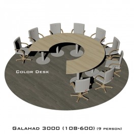 Galahad 3000 (108-600) стол круглый (без одного звена) для переговоров и конференций на 9 человек