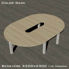 Bedevere 3300x2300 (Бедивер) стол овальный для переговоров и конференций на 10 человек