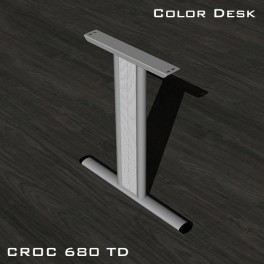 Опора левая CR-T-680D (L) металлокаркаса CROC для письменных столов с глубиной столешниц от 700 мм с декоративной накладкой