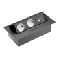 Розетка CD-2QB3 (black) (2хUSB) встраиваемая в столешницу (без провода)