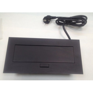 Розетка CD-3QB2 (black) встраиваемая в столешницу (с проводом)