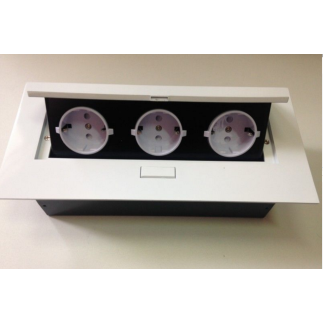 Розетка CD-3QW1 (white) встраиваемая в столешницу (без провода)