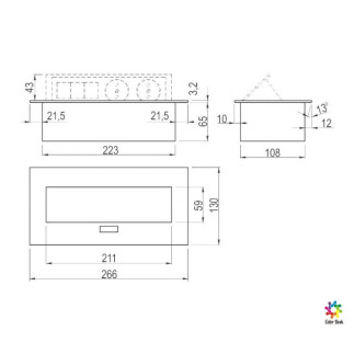 Розетка CD-3QW1 (white) встраиваемая в столешницу (без провода)