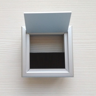 Лючок CD-MD80S (silver) встраиваемый в столешницу квадратный