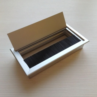Лючок CD-MD160S (silver) встраиваемый в столешницу прямоугольный