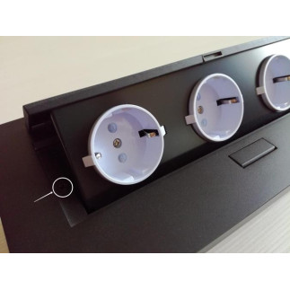 Розетка CD-3QB1 (black) встраиваемая в столешницу (без провода)
