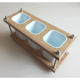 Подставка для канцелярских принадлежностей CONSTRUCTOR-1W (белые стаканы)