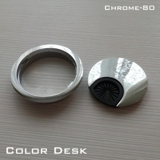 Заглушка кабель-канала Хром-60 (v.1) металлическая круглая 60 мм хром