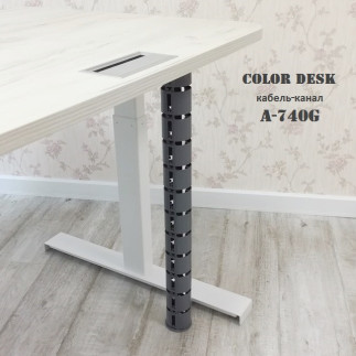 Кабель-канал A-740G серый вертикальный гибкий пластиковый для стола.