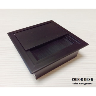 Лючок CD-MD80B (black) встраиваемый в столешницу квадратный