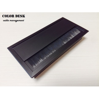 Лючок CD-MD160B (black) встраиваемый в столешницу прямоугольный