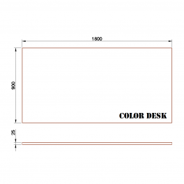 Столешница 1800х900х25 мм для письменного стола прямоугольная