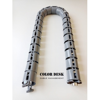 КАНАЛ ДЛЯ ПРОВОДОВ СТОЛОВ С ЭЛЕКТРОПРИВОДОМ ГИБКИЙ ВЕРТИКАЛЬНЫЙ EL-1460S СЕРЫЙ