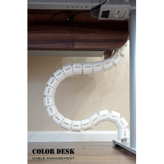 КАНАЛ ДЛЯ ПРОВОДОВ СТОЛОВ С ЭЛЕКТРОПРИВОДОМ ГИБКИЙ ВЕРТИКАЛЬНЫЙ EL-1460W БЕЛЫЙ