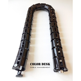 КАНАЛ ДЛЯ ПРОВОДОВ СТОЛОВ С ЭЛЕКТРОПРИВОДОМ ГИБКИЙ ВЕРТИКАЛЬНЫЙ EL-1460BL ЧЁРНЫЙ