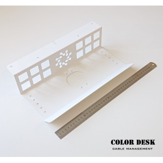 КАБЕЛЬ-КАНАЛ KM-350W (WHITE) ГОРИЗОНТАЛЬНЫЙ ПОЛУЗАКРЫТЫЙ БЕЛЫЙ