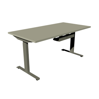 Кабель-канал КМ-400W (белый) для проводов письменного стола на кронштейнах