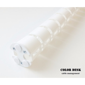 Кабель-канал A-740W белый вертикальный гибкий пластиковый для стола.