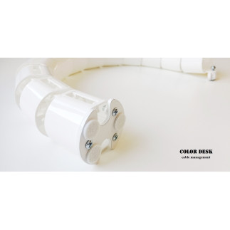 Кабель-канал A-740W белый вертикальный гибкий пластиковый для стола.