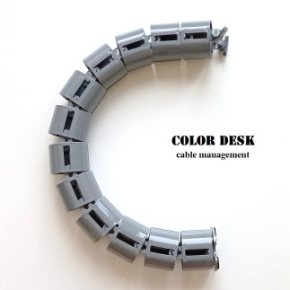 Кабель-канал A-740G серый вертикальный гибкий пластиковый для стола.
