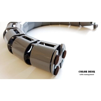 Кабель-канал A-740G серый вертикальный гибкий пластиковый для стола.