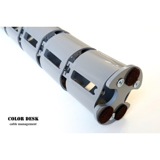 Кабель-канал A-740G серый вертикальный гибкий пластиковый для стола.