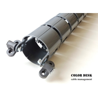 Кабель канал для стола гибкий пластиковый A-740G (mod.2) серый без утяжелителя