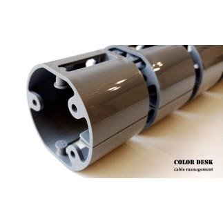 Кабель канал для стола гибкий пластиковый A-740G (mod.2) серый без утяжелителя