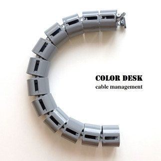 Кабель канал для стола гибкий пластиковый A-740G (mod.2) серый без утяжелителя