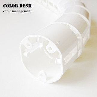 Кабель канал для стола гибкий пластиковый A-740W (mod.2) белый без утяжелителя