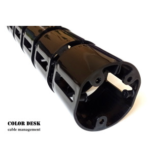 Кабель канал для стола гибкий пластиковый A-740BL (mod.2) чёрный без утяжелителя