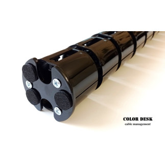 Кабель-канал A-740BL чёрный вертикальный гибкий пластиковый для стола.