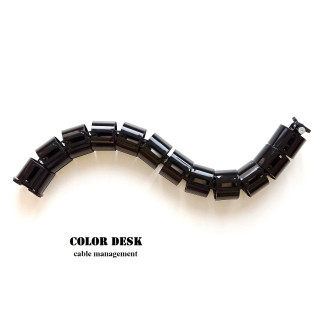 Кабель-канал A-740BL чёрный вертикальный гибкий пластиковый для стола.