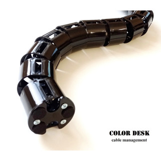 Кабель-канал A-740BL чёрный вертикальный гибкий пластиковый для стола.