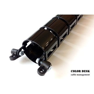 Кабель-канал A-740BL чёрный вертикальный гибкий пластиковый составной для стола