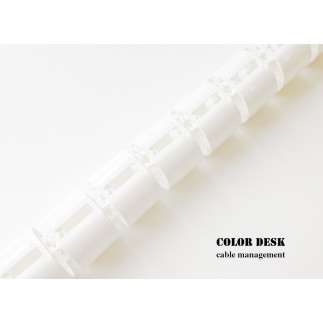 Кабель-канал A-740W(140) белый гибкий пластиковый составной для стола с большим основанием