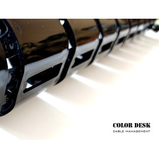 Кабель-канал A-740BL(140) чёрный гибкий пластиковый составной для стола с большим основанием