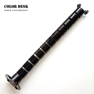 Кабель-канал A-740BL(140) чёрный гибкий пластиковый составной для стола с большим основанием