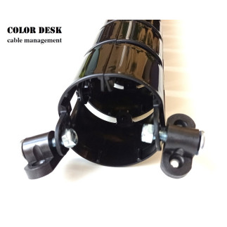 Кабель-канал A-740BL(140) чёрный гибкий пластиковый составной для стола с большим основанием