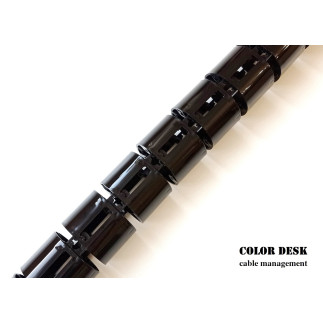 Кабель-канал A-740BL(140) чёрный гибкий пластиковый составной для стола с большим основанием